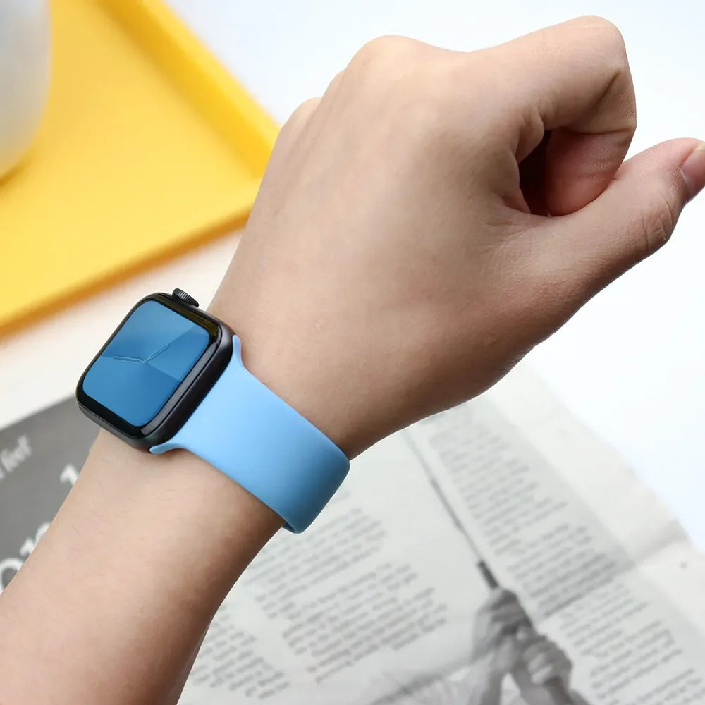 Apple Watch Silicone Sport Band | Soft Replacement Strap for Apple Watch (38mm - 49mm, All Series & Ultra)