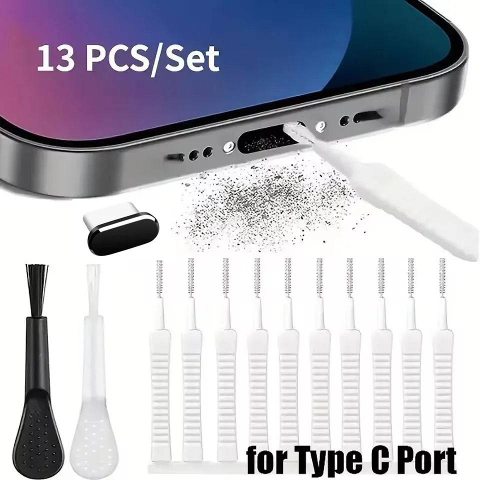 Mobile Device Cleaning & Protection Kit – Anti-Dust Plugs & Precision Brushes