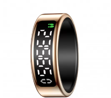New R12 Wireless Smart Ring for Men & Women | LED Display Screen Health Monitor & 5ATM Waterproof Smartring