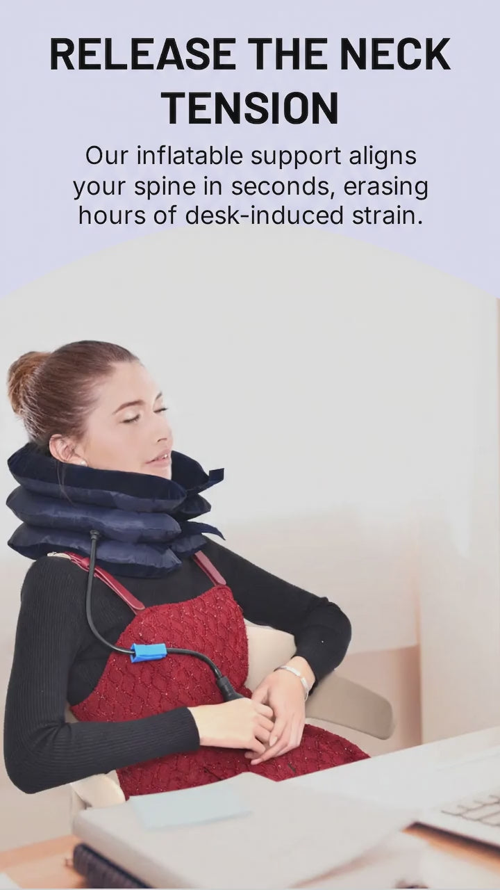 Inflatable Neck Traction Device – Adjustable Cervical Support Pillow for Neck Relaxation